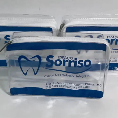 Necessaire 2 Pvc Transparente Com Zíper