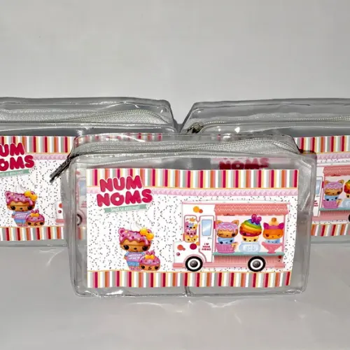 Necessaire PVC transparente com ziper