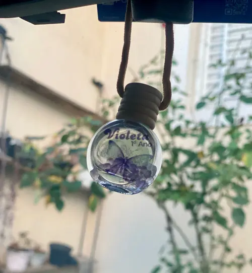 Aromatizador de carro com cristais - Modelo circulo