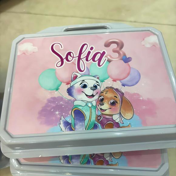 Adesivo Personalizado Maletinha Infantil - Skye e Everest