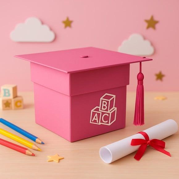 Caixa de Formatura Abc | Modelo Capelo com Mini Kit Criativo