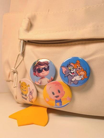 Pack com 4 Bottons Personalizados ? 3,5 cm
