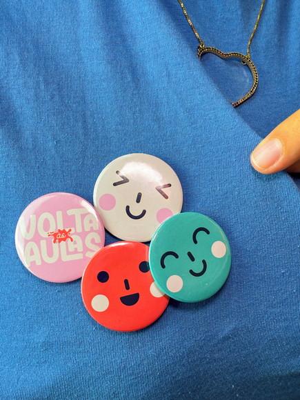 Pack com 4 Bottons Personalizados ? 3,5 cm