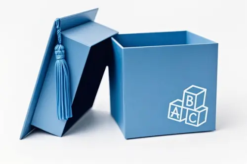 Caixa de Formatura Abc | Modelo Capelo com Mini Kit Criativo