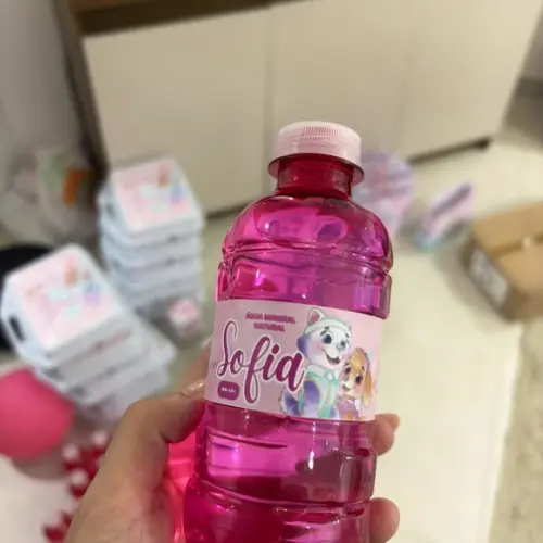 Rótulo Adesivo Garrafinha Personalizado ? Skye e Everest