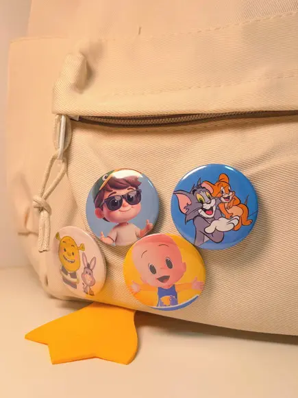 Pack com 4 Bottons Personalizados ? 3,5 cm