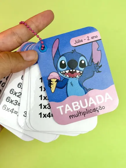 Tabuada Infantil Ilustrada e Personalizada