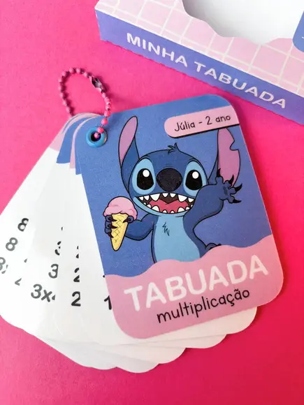 Tabuada Infantil Ilustrada e Personalizada
