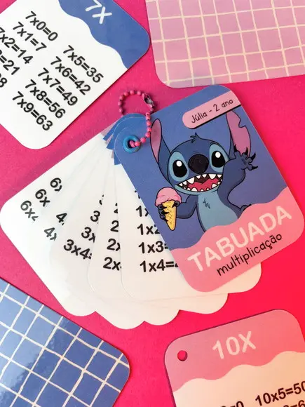 Tabuada Infantil Ilustrada e Personalizada