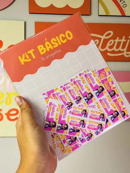 Volta às Aulas | Kit Básico com 76 Etiquetas Escolares