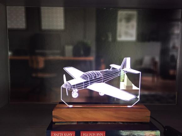 Abajur Led avião monomotor Neiva T 25