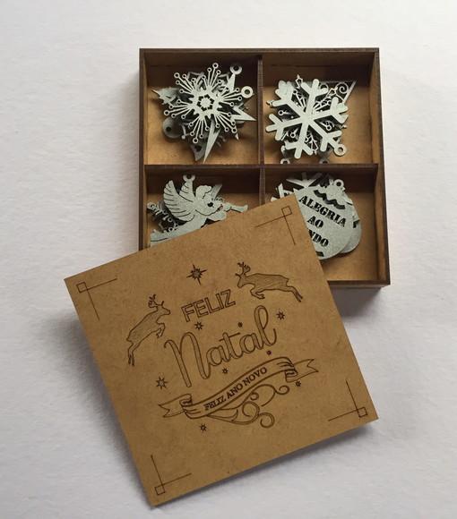 Enfeites de Natal Kit 20 Pçs - Prata