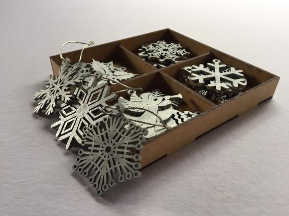 Enfeites de Natal Kit 20 Pçs - Prata