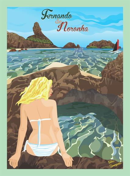 Fernando de Noronha - quebra cabeça 98 x 70cm 1014 peças