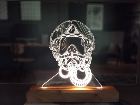 Luminária Capacete aviador