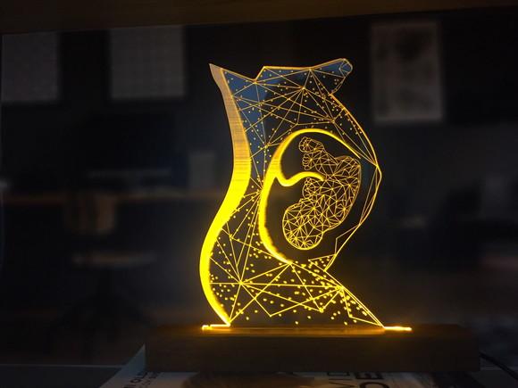 luminária led tema maternidade