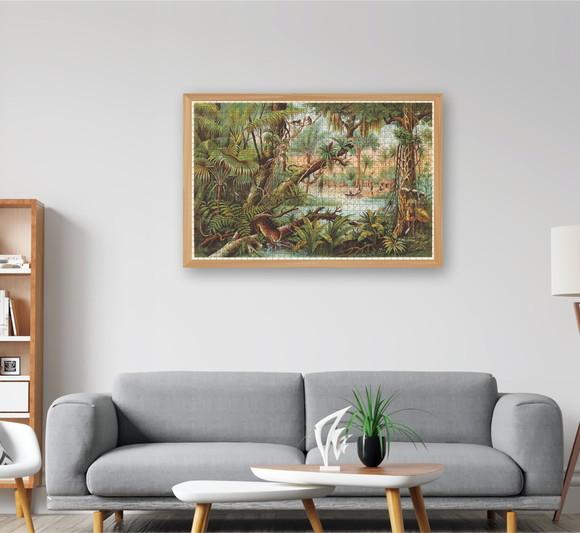 Quebra Cabeça Cena Africana 1014 Pçs 98 X 64cm