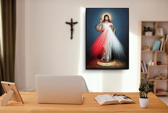 Quebra Cabeça Jesus Misericordioso 98 x 66cm 1014 Peças