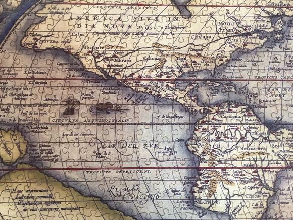 Quebra Cabeça Mapa Antigo 1014 Pçs - 98x66cm