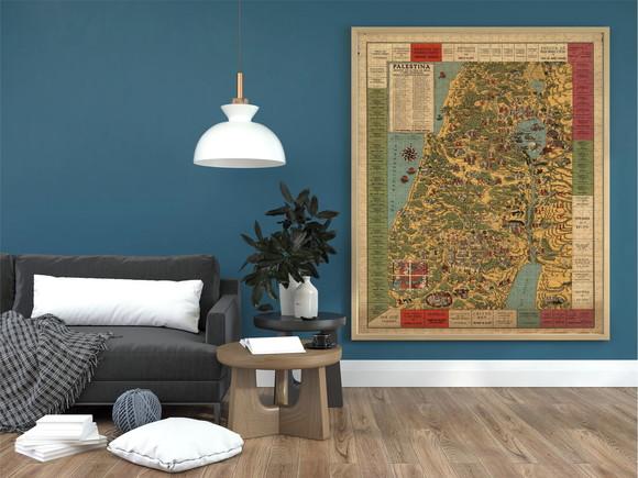 Quebra Cabeça Mapa da Palestina Antigo 1014 Pçs 98x70cm