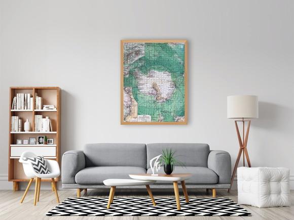 Quebra cabeça mapa do Polo Sul 1014 pçs 98x76cm