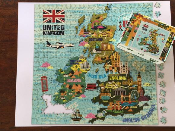 Quebra Cabeça Mapa do Reino Unido - 70x70cm 676 Peças