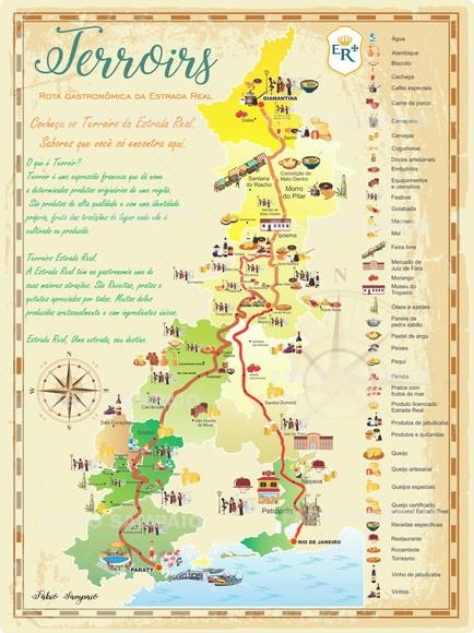 Quebra Cabeça Mapa Gastronômico da Estrada Real 98x70 -1014
