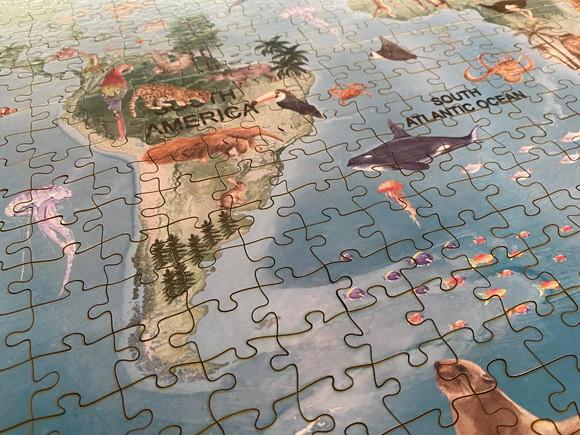 Quebra Cabeça Mapa-múndi infantil