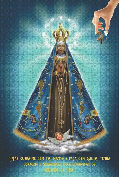 Quebra Cabeça Nossa Senhora Aparecida - 98x66cm 1014 Pçs
