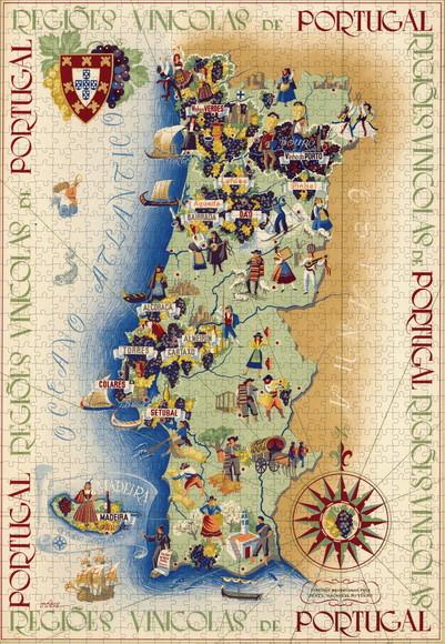 Quebra Cabeça Regiões Vinícolas de Portugal 1014 Pçs 98x68cm