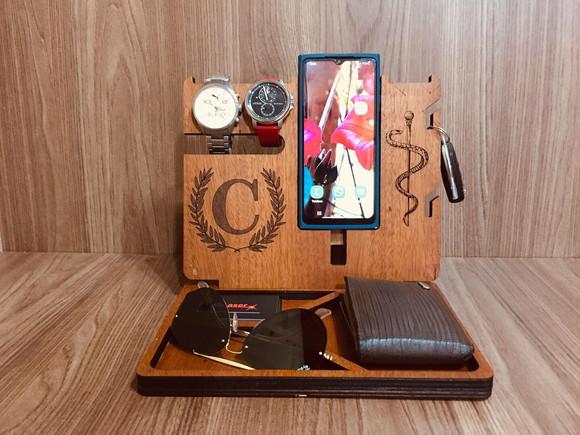 Suporte Organizador De Mesa Celular Acessórios Personalizado
