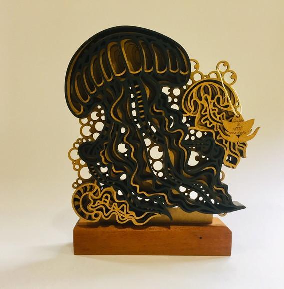 Troféu escultura água viva