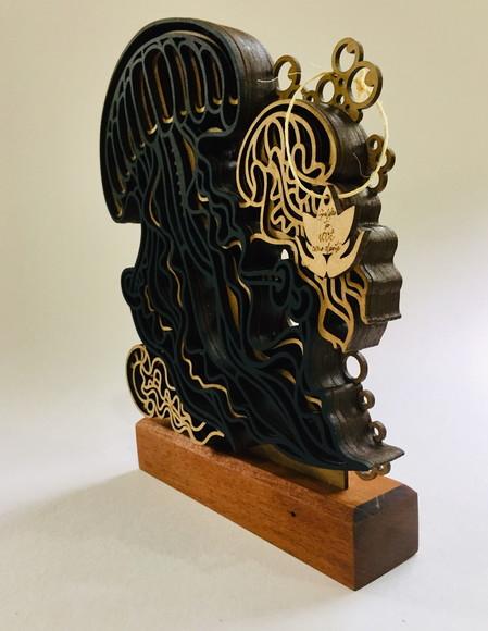 Troféu escultura água viva