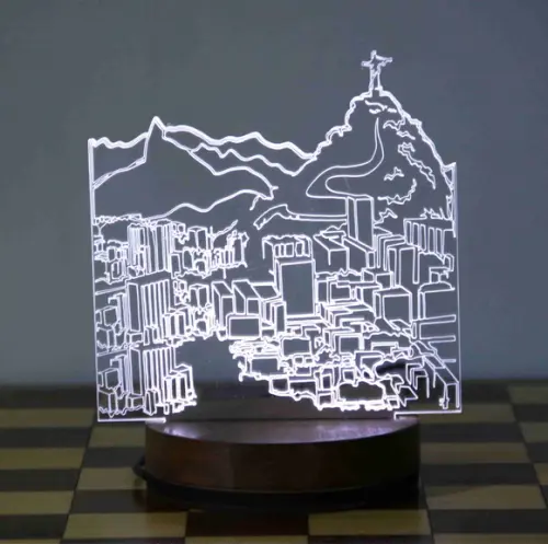 Abajour Led efeito 3D Rio de Janeiro