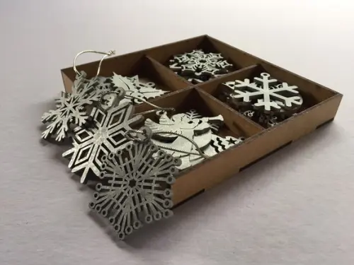 Enfeites de Natal Kit 20 Pçs - Prata
