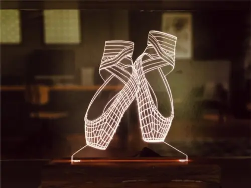Luminária Led 3d sapatilha Bailarina