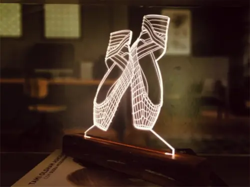 Luminária Led 3d sapatilha Bailarina