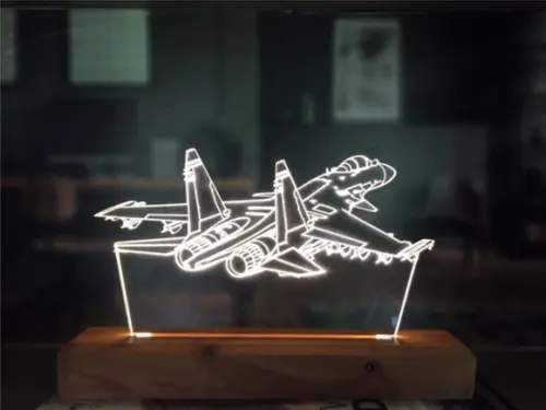 Luminária Led avião caça