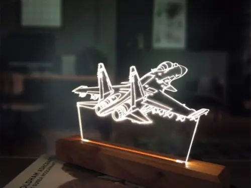 Luminária Led avião caça