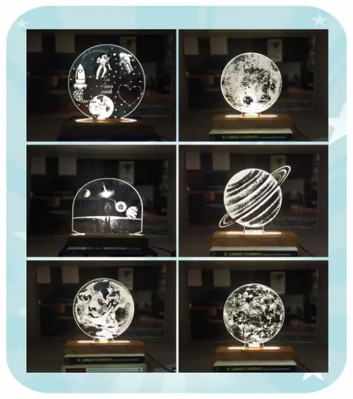 Luminária Led planetas-modelos variados para sua escolha