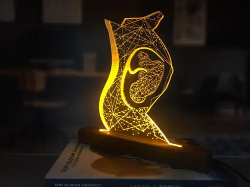 luminária led tema maternidade