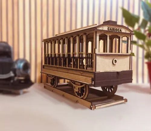 Miniatura Bondinho de Santa Tereza - Lapa - Rj