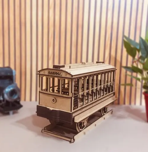 Miniatura Bondinho de Santa Tereza - Lapa - Rj