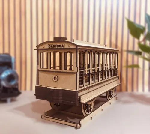 Miniatura Bondinho de Santa Tereza - Lapa - Rj