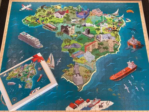 Quebra Cabeça - Mapa do Brasil - 98 x 66cm - 1014 Peças