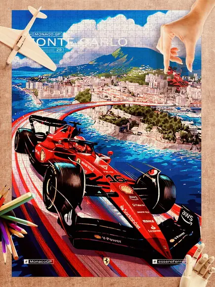 Quebra Cabeça Gp de Monte Carlo - 98 x 70cm - 1014 Peças