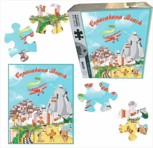 Quebra Cabeça Ilustração Copacabana - 1014 Pçs 95x78cm