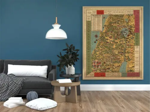 Quebra Cabeça Mapa da Palestina Antigo 1014 Pçs 98x70cm