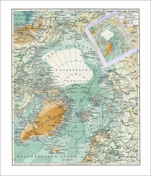 quebra cabeça mapa do Polo Norte 1014 pçs 96 x 73cm