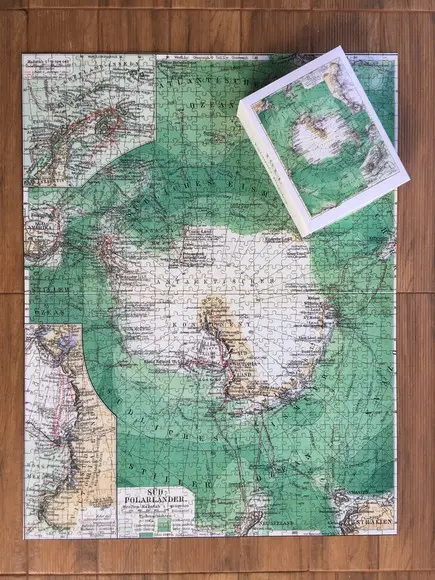Quebra cabeça mapa do Polo Sul 1014 pçs 98x76cm